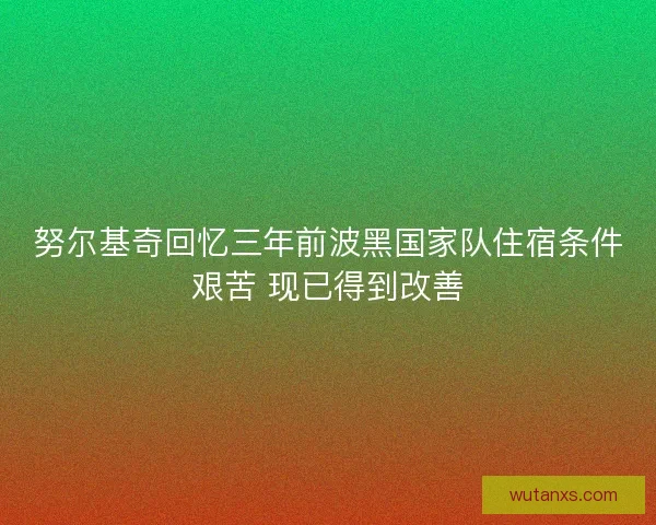 努尔基奇回忆三年前波黑国家队住宿条件艰苦 现已得到改善